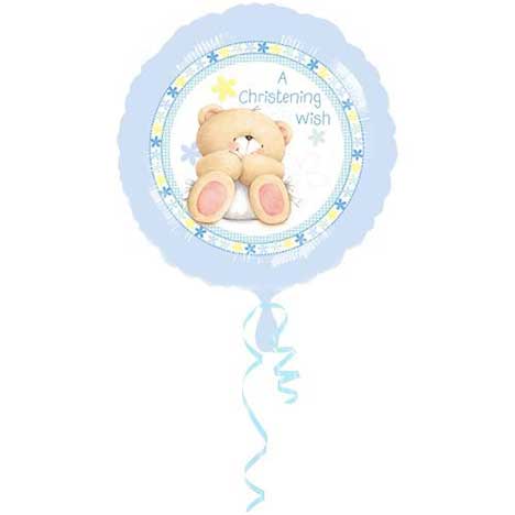 Christening Boy Forever Friends Foil Balloon (Unfilled)